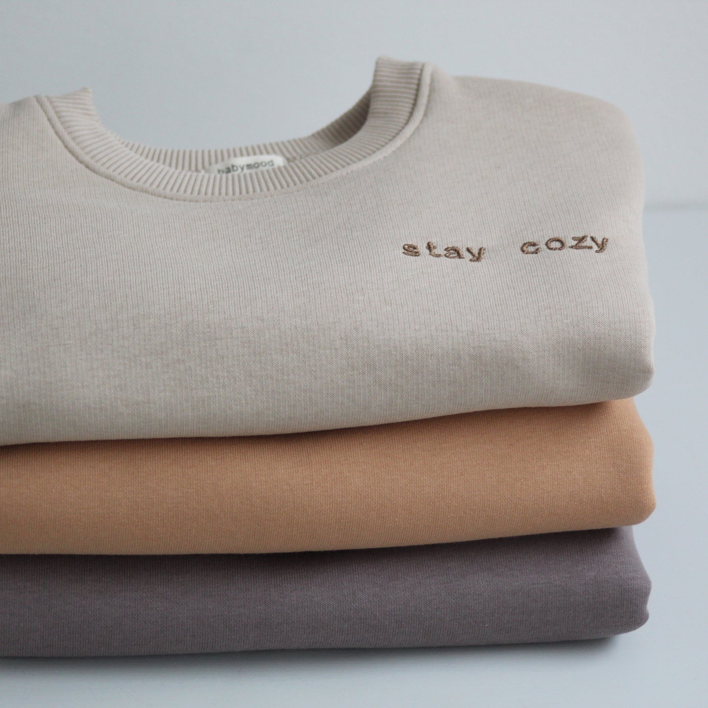 Sweatshirt Stay Cozy, cappuccino
