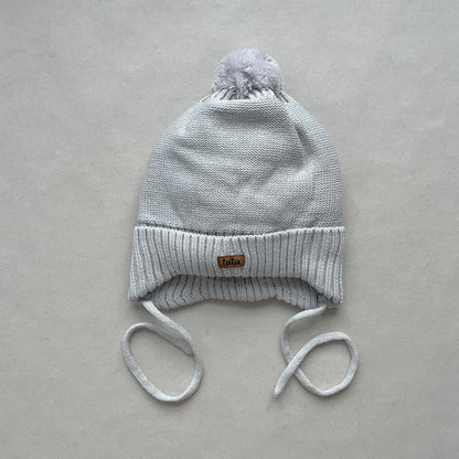 Wool hat in 100% merino wool | light gray